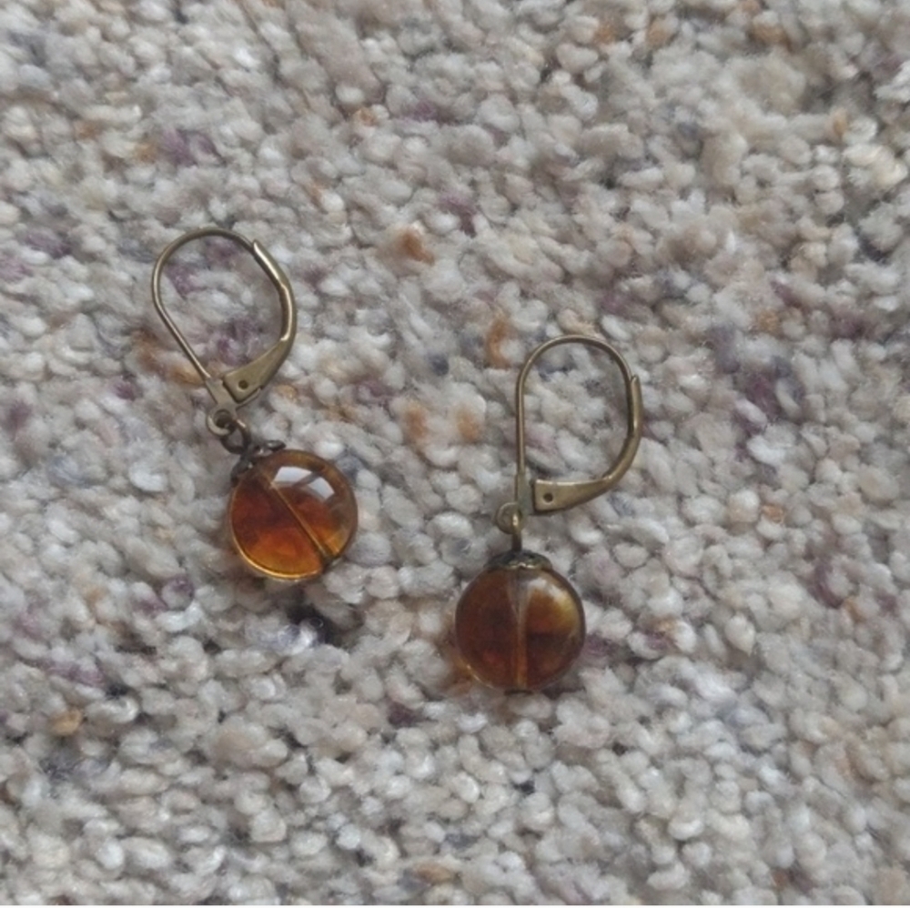 Maurices Amber Brown Drop Earrings